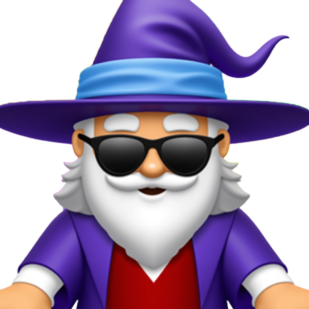 the cool smiley with sunglasses combined with a wizard