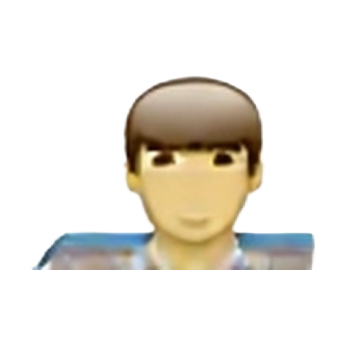 emoji of a person's upper body shrouded in swirling white and light grey smoke, featuring visible light brown hair on the left, a faint light skin tone on the nose and mouth area, and wearing a textured desaturated blue and blue-grey garment on the shoulders. cute. 3D lighting. no cast shadows.